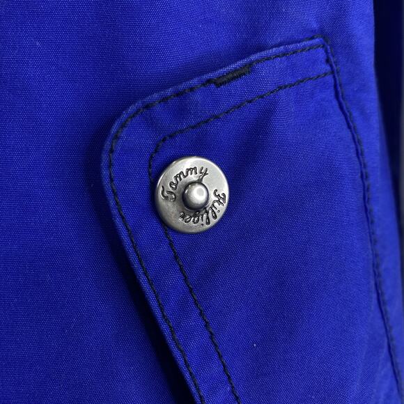 Vintage 90s Tommy Hilfiger Regatta Sailing Jacket Blue Hooded Windbreaker Mens S - Picture 8 of 11